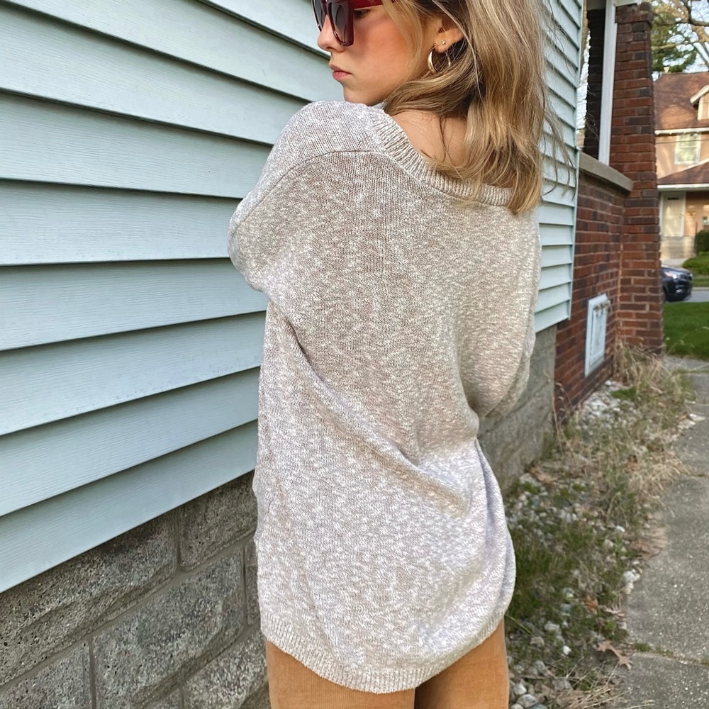 Sweater is in the color beige from Charlotte Russe size M.